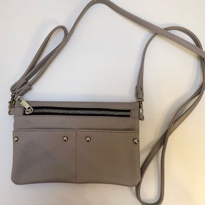 Light Gray Foldable Crossbody Bag/Wrist Wallet